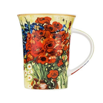 Кружка 350 мл., Красные маки и маргаритки Винсент ван Гог