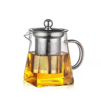 Чайник стекло пирамида 0,48л ситечко
