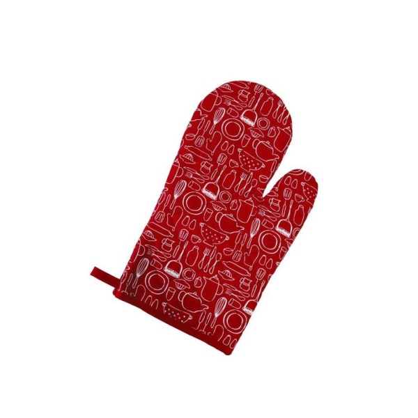 Рукавица ткань 15*30 см. красная Кухонная посуда