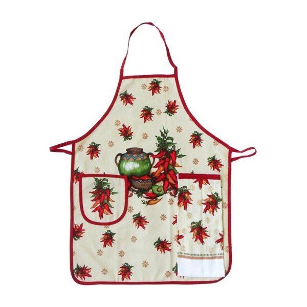 Фартук 70*51см. +полотенце 36см. Перчик