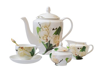 Сервиз чайный 21 предмет 6 персон Нежная Орхидея