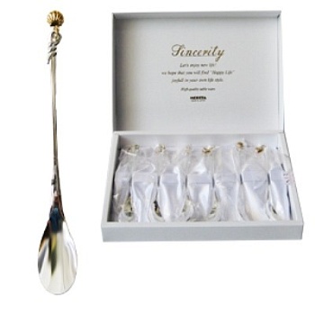 Набор чайных ложек серебро 6шт SHELL