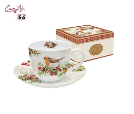 Чайная пара 200 мл., Снегири