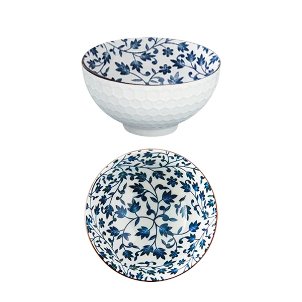 Салатник 11,5см,4 штуки, синий Веточка