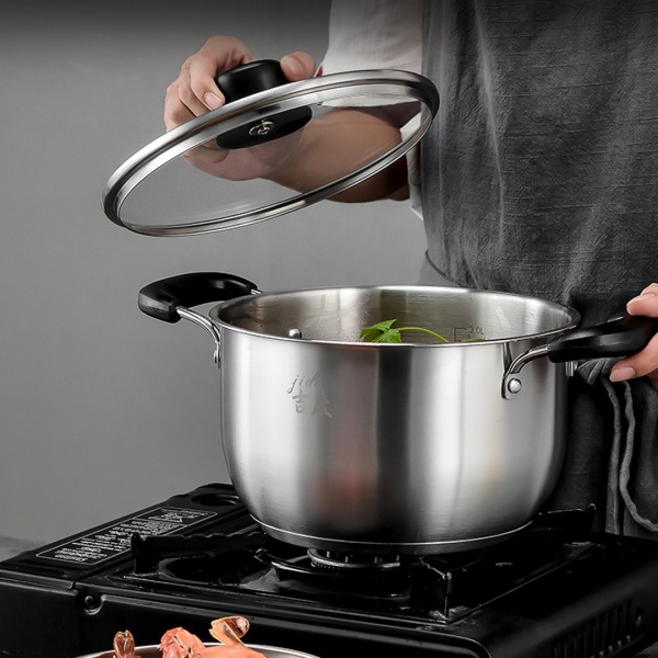 Кастрюля с мерной шкалой 24см 6л. с крышкой Salvador