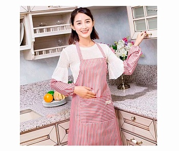 Фартук+нарукавники 3 предмета красная полоска Linen Cotton