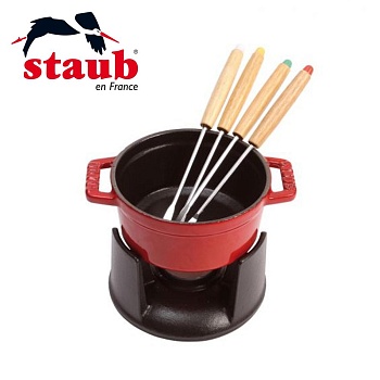 Набор для фондю 10см 0,25л цвет вишневый