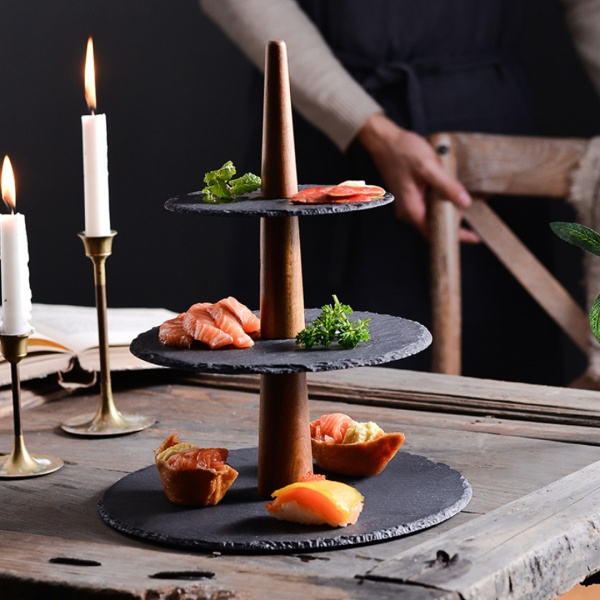 Горка 3 ярус 25*20*14,5см. сланец дерево