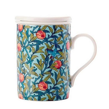 Кружка заварочная 350мл Птицы и гранат в подарочной упаковке