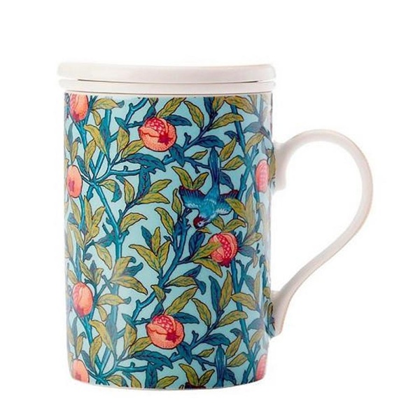 Кружка заварочная 350мл Птицы и гранат в подарочной упаковке