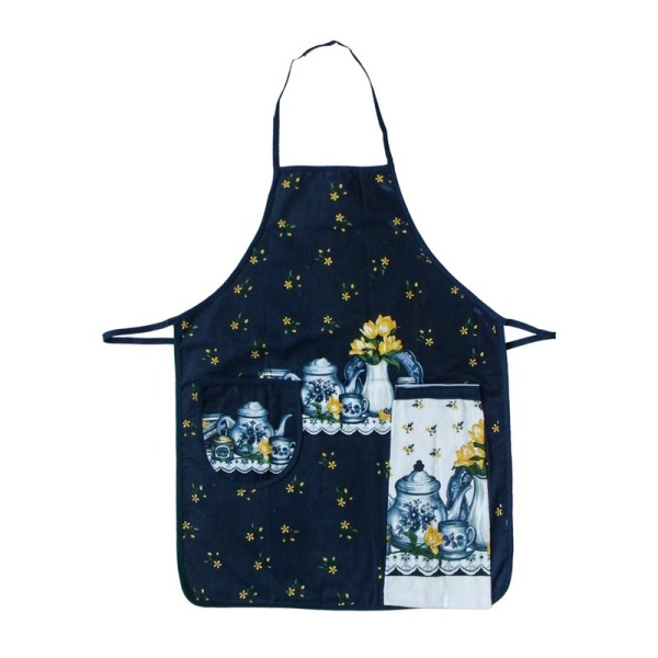 Фартук 70*55см. +полотенце 40см. Натюрморт синий