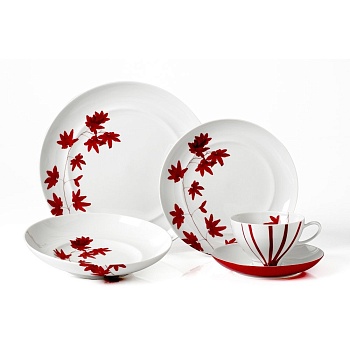 Сервиз столовый 27 предметов 6 персон Pure Red
