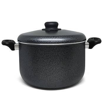 Кастрюля антипригарная высокая 24см с крышкой Blackstone