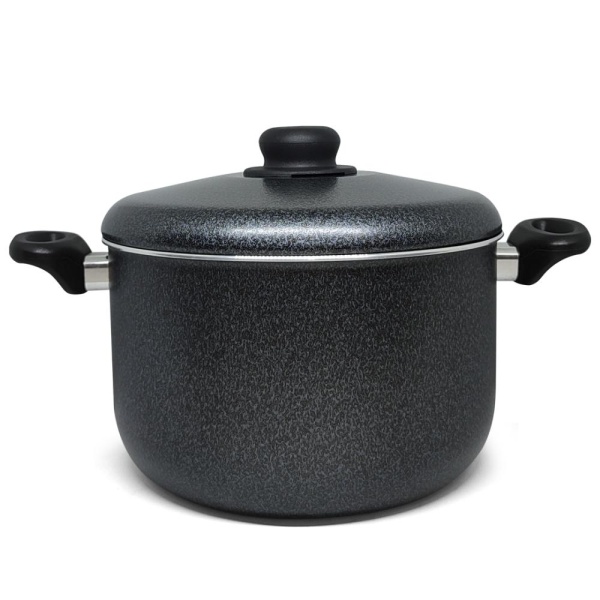 Кастрюля антипригарная высокая 24см с крышкой Blackstone