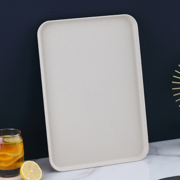 Поднос 38*27см, пшеничная солома, бежевый