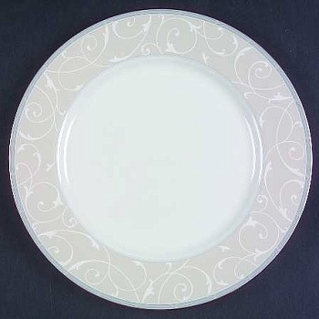 Тарелка 24см. Elegance Scroll Pearl