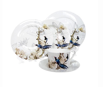 Сервиз чайный 20 предметов 4 персоны Птица