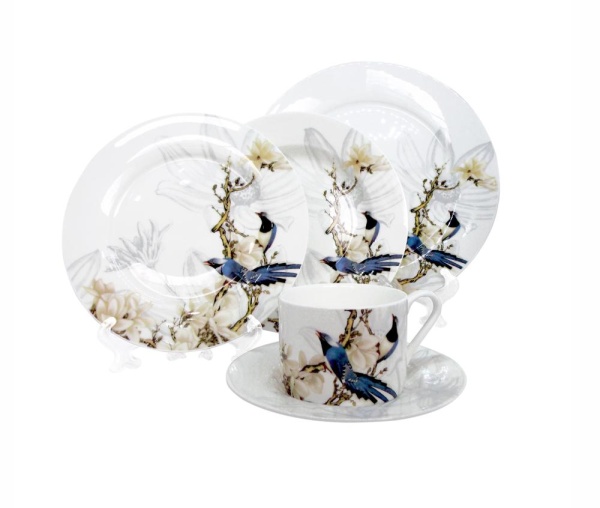 Сервиз чайный 20 предметов 4 персоны Птица