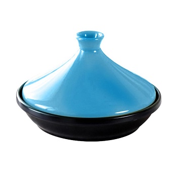 Тажин керамический 24*15,5см, голубой