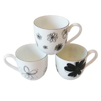 Набор кружек 3 предмета 350 мл. Black & White M