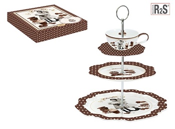 Горка 3 яруса 28*21*чашка CHOCOLATE