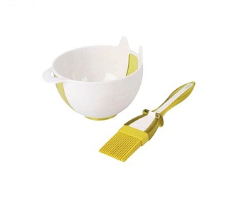 Салатник пластиковый с кистью 2 предмета