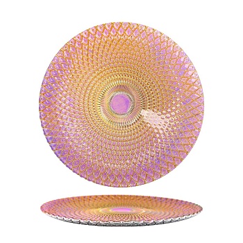 Блюдо стекло, 33см. фиолетовое