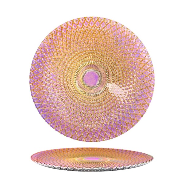 Блюдо стекло, 33см. фиолетовое