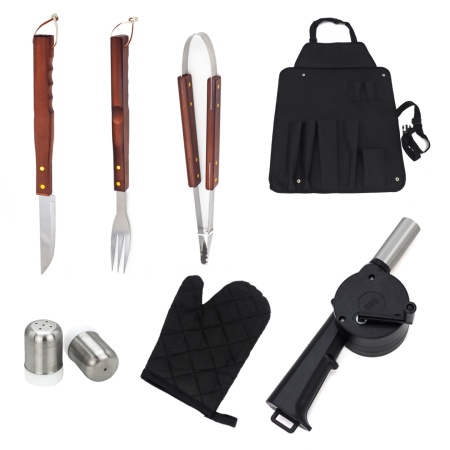 Набор для барбекю 7пр+фартук красн дерево