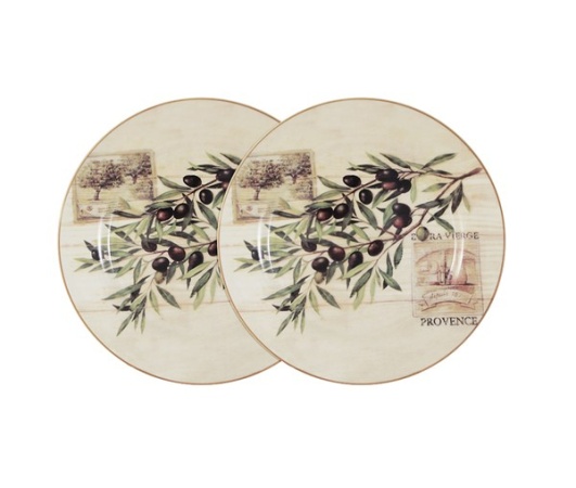 Тарелка 2 предмета 25см. Оливки