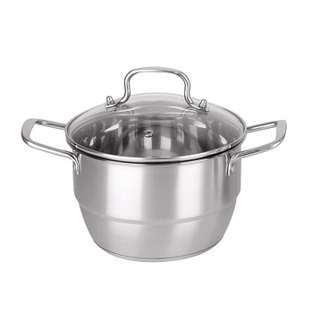 Кастрюля со вставкой 20см.с крышкой Helth