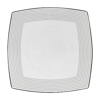 Тарелка квадратная 26см. Cheers Rings