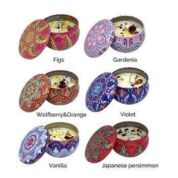 Свеча ароматическая 6шт 6*4 см