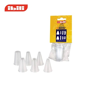 Насадка для кондитерского мешка 6шт пластик