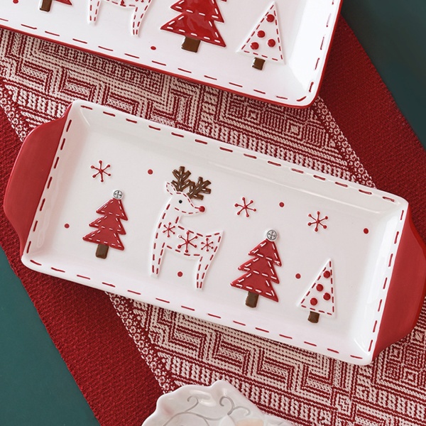 Блюдо 35*14,6*3,4см Снежинка