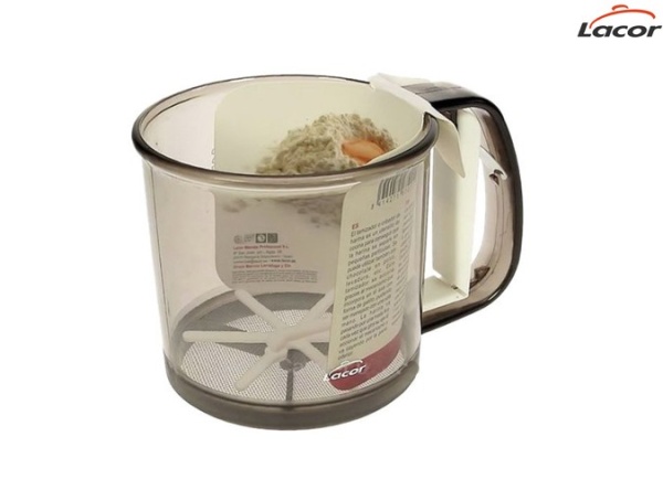 Сито для муки механическое  0,35кг пластик, L