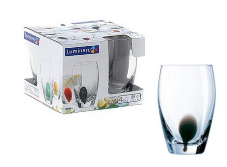 Стакан 350мл 4шт Drip Noir