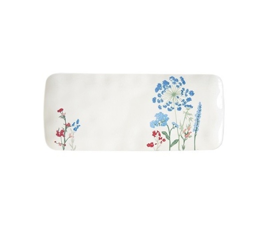 Блюдо прямоугольное 36*15,5см Луговые цветы