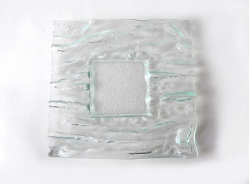Блюдо квадратное, прозрачное, 20*20см. Wave Square