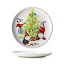 Тарелка 22 см керамическая Гномики с подарками