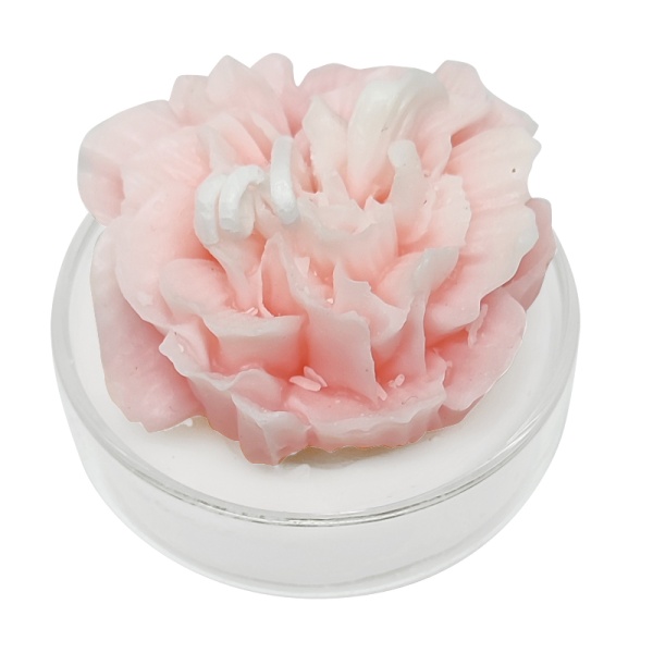 Свеча ароматическая 4*6,5 см гвоздика розовая подставка