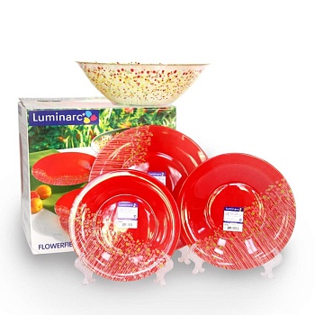 Сервиз столовый 19 предметов 6 персон Flowerfield Red