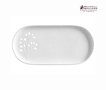 Блюдо овальное 30*15см. белое,