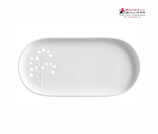Блюдо овальное 30*15см. белое,