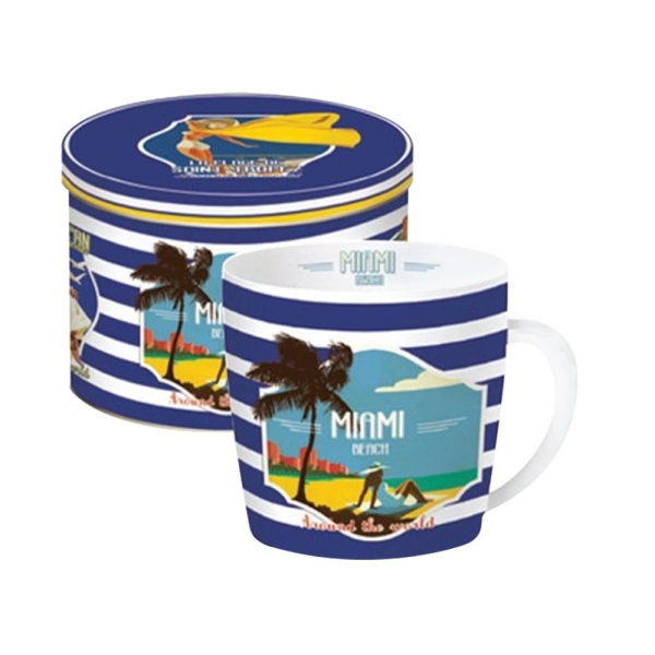 Кружка 350мл. Miami в жестяной банке