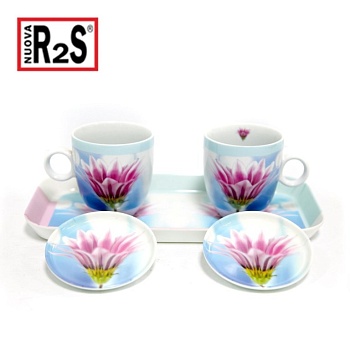 Кофейные чашки 2 персоны 5 предметов Fucsia