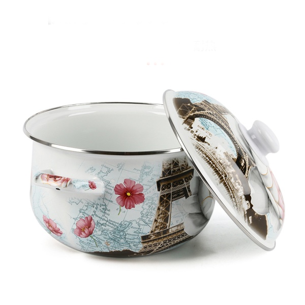 Набор кастрюль эмалированный 5 предметов с крышками 18-2,8л,20-3,7л,22-5л,24-6,3л,26-8л.Париж