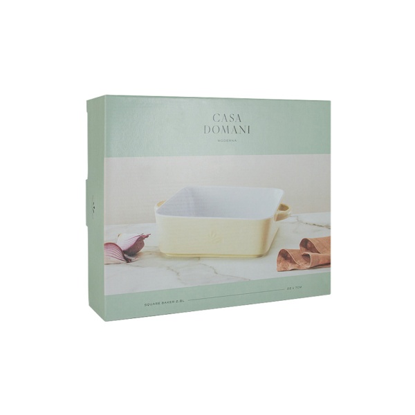 Лоток квадратный 2,8л 22*7см кремовый Moderna