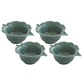 Салатник 4штуки зеленый 10.5см Мадагаскар