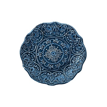 Тарелка 21см. син Барокко